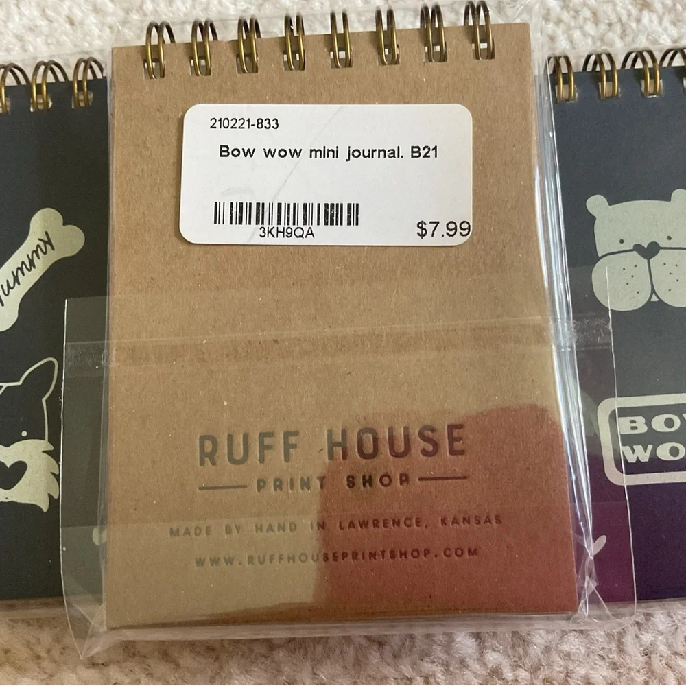 NWT Set of 3 Small Dog Theme Spiral Mini Journal - Picture 4 of 7